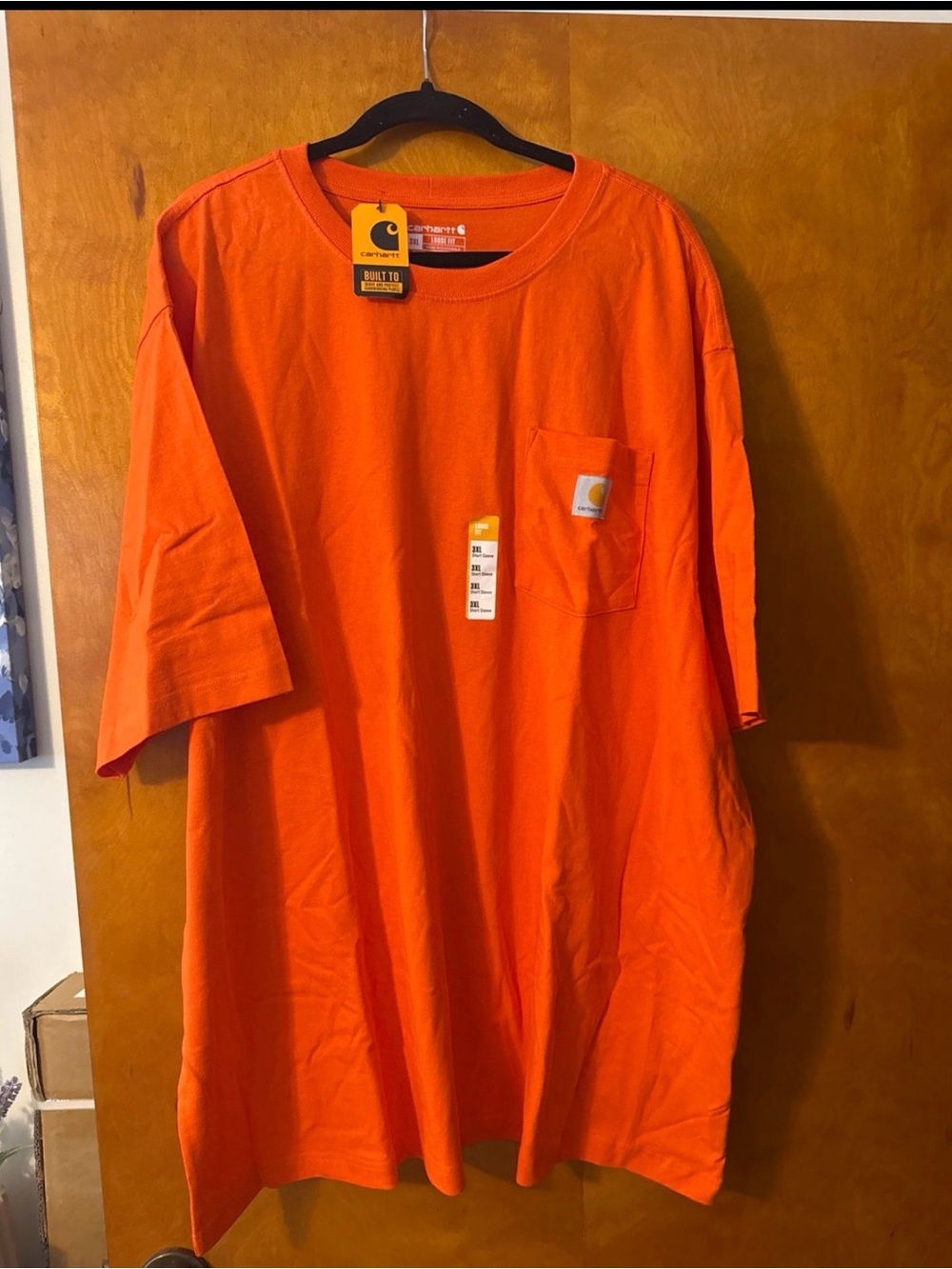 Carhartt Men’s High-Visibility Orange Pocket Tee